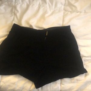 Black Velour Shorts